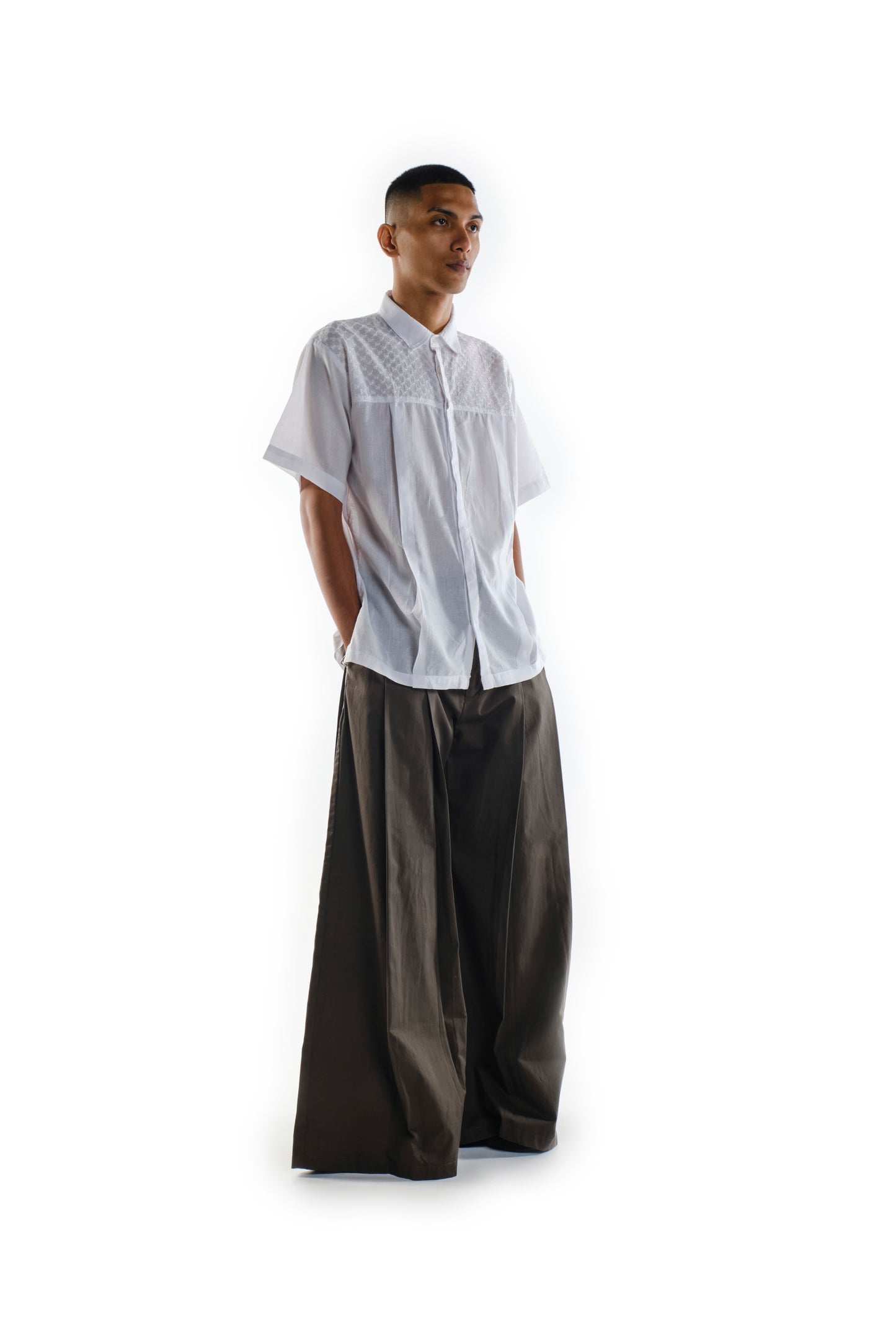 Mirror Pleated Trousers