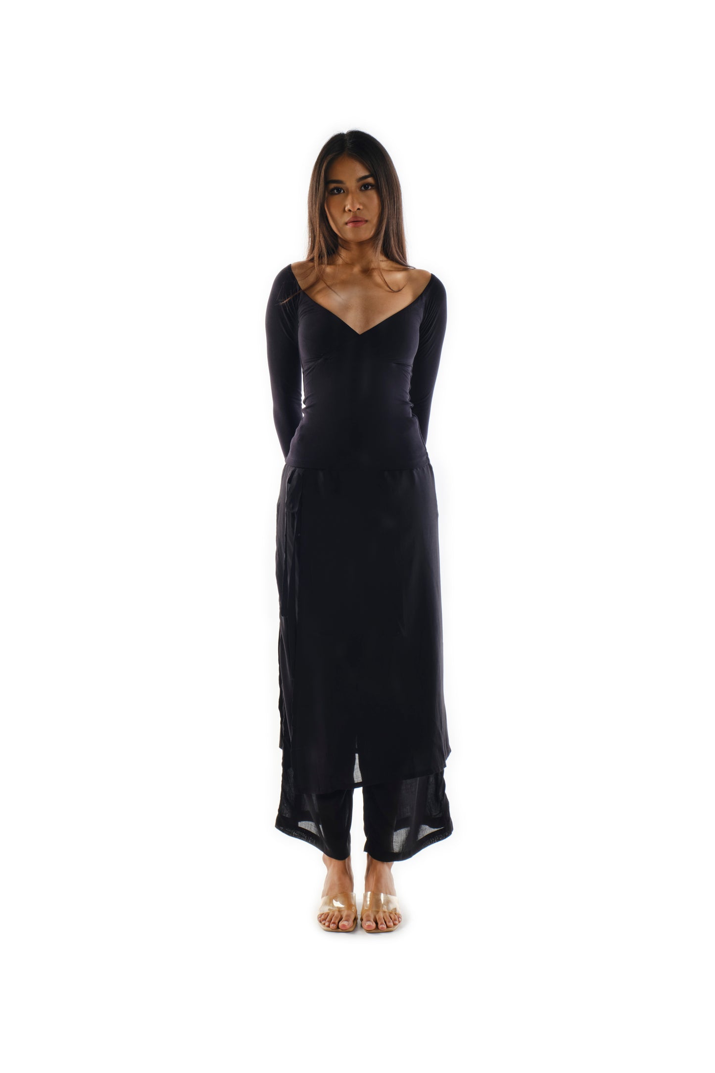 Overlapping Lycra Long Sleeve