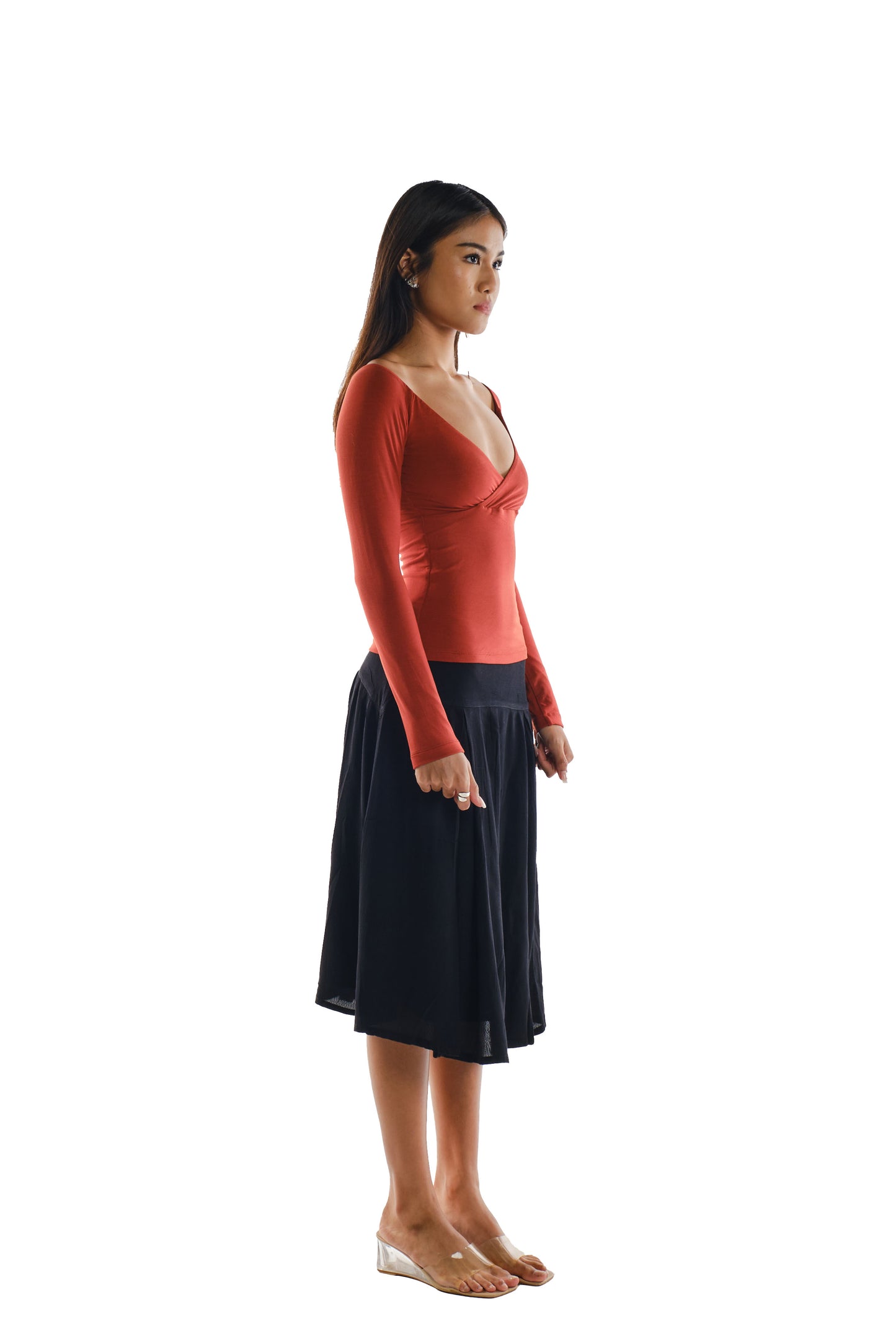 Overlapping Lycra Long Sleeve