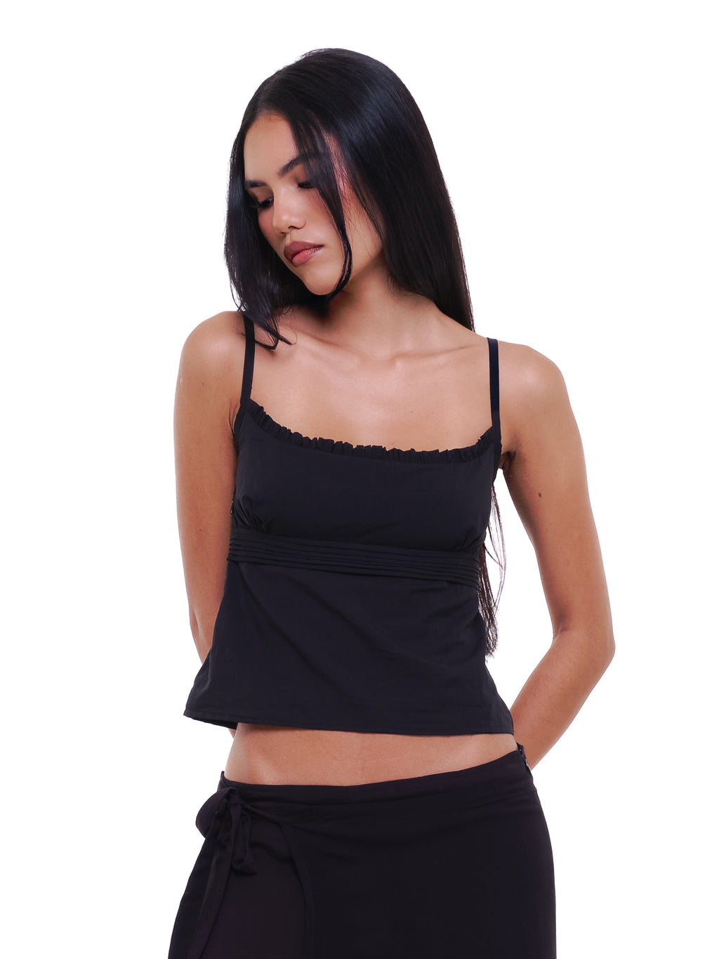 Cotton Lyocell Chemise Top