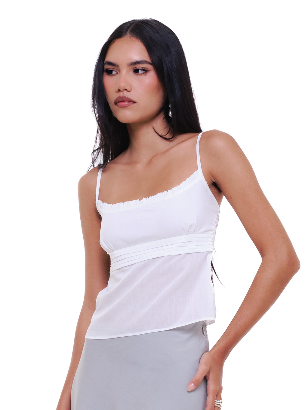 Cotton Lyocell Chemise Top