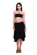 Lycra Ruched Midi Skirt