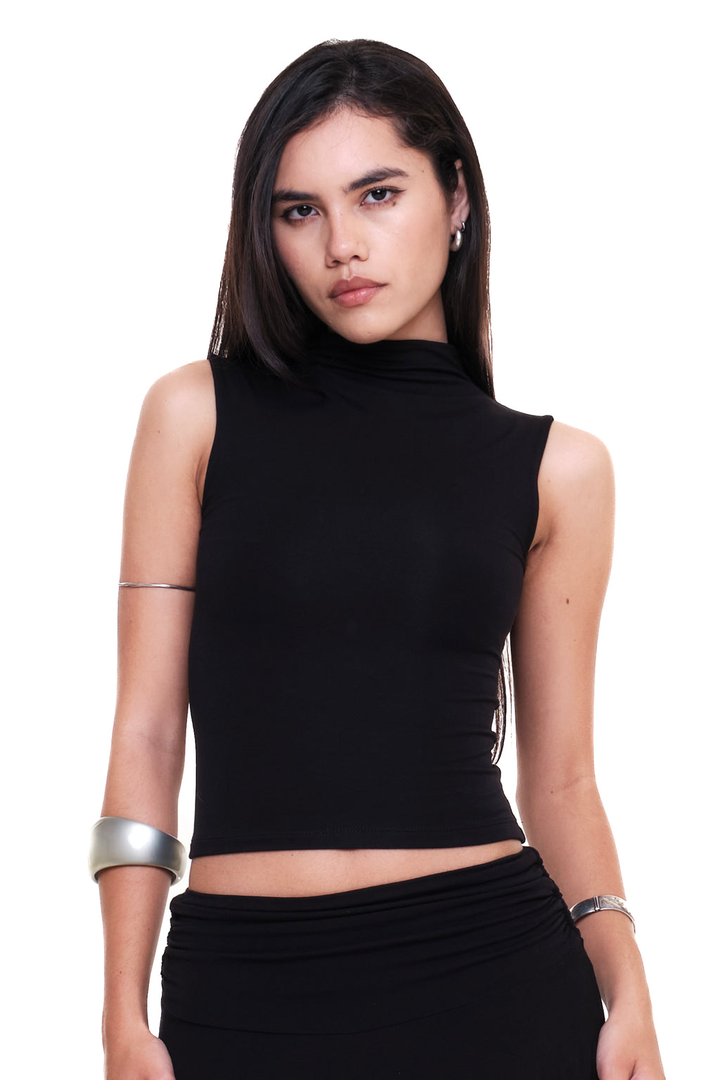 Lycra Mockneck Tank