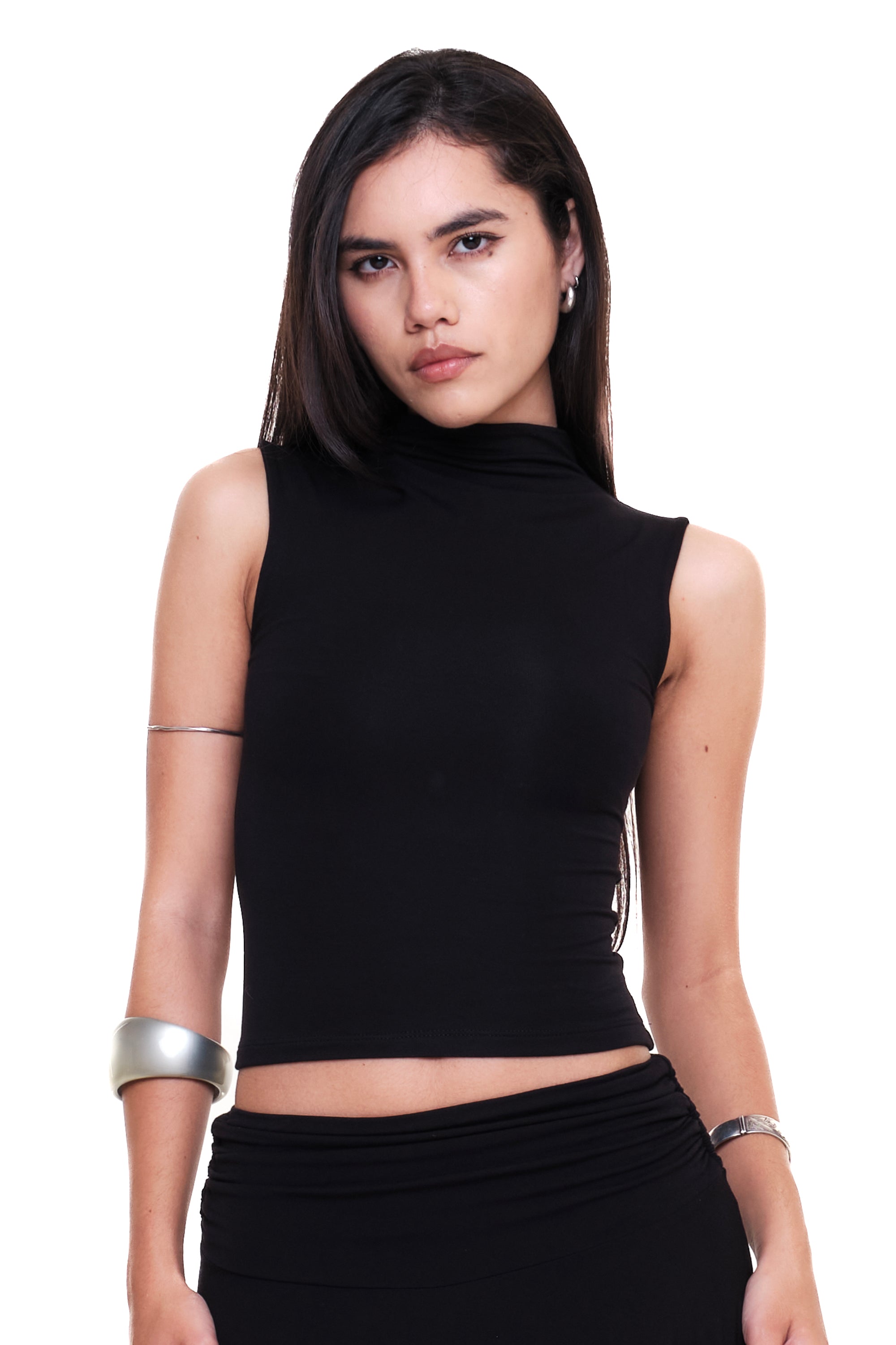 Lycra Mockneck Tank