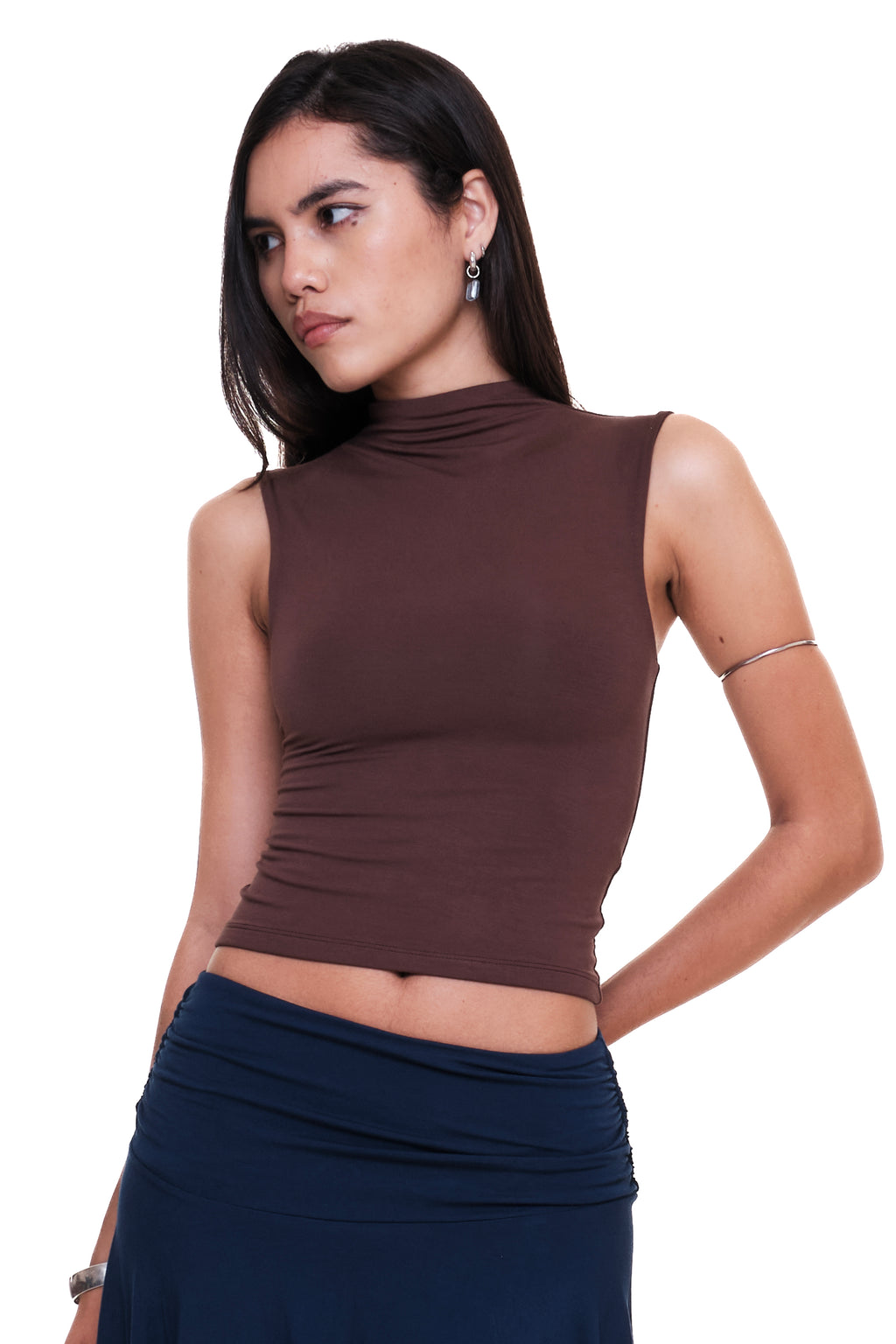 Lycra Mockneck Tank