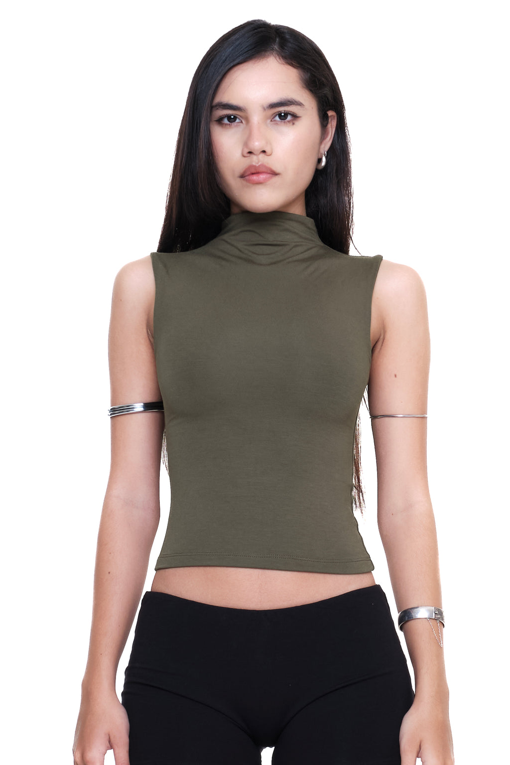 Lycra Mockneck Tank