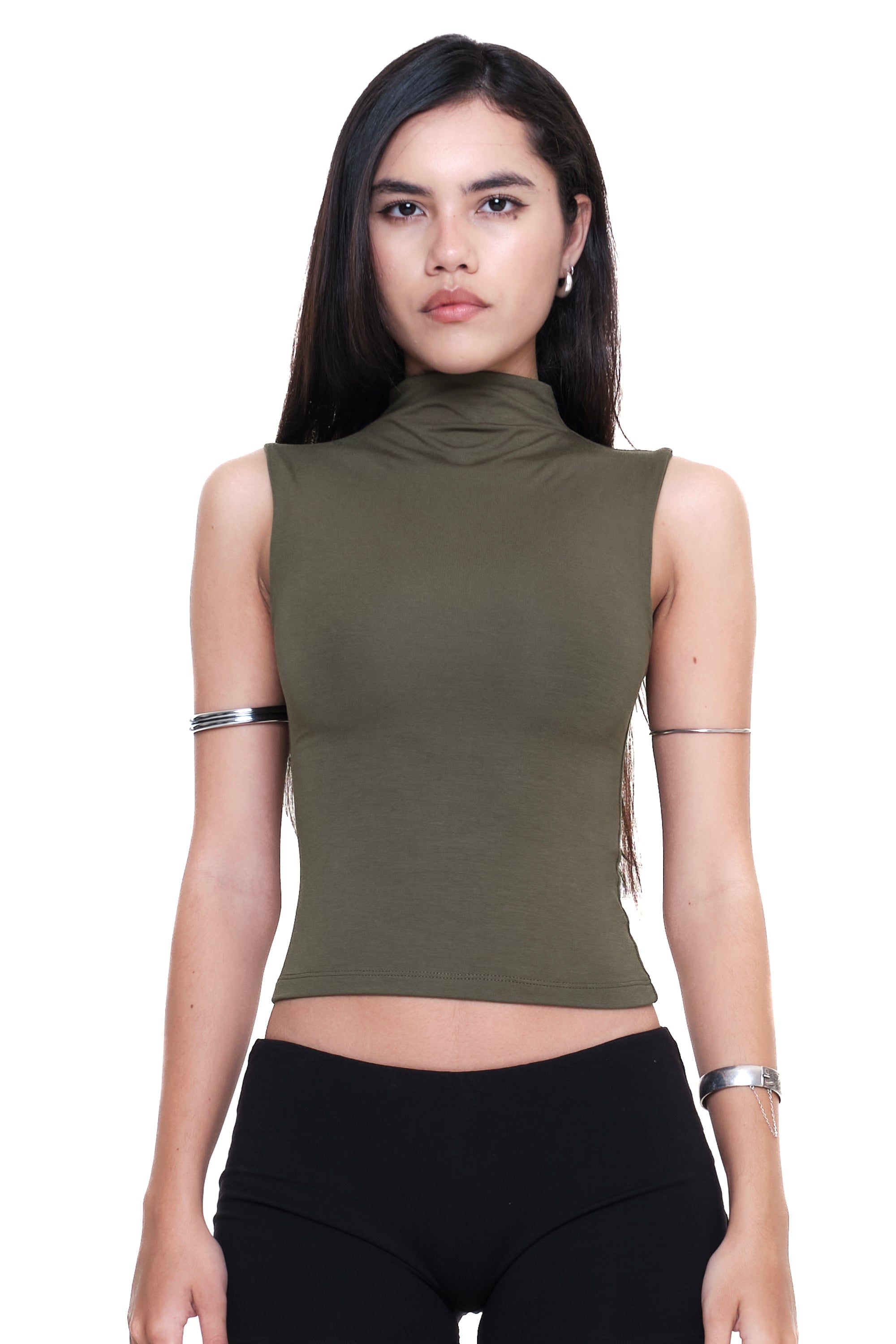 Lycra Mockneck Tank