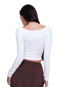 Lycra Scoop Neck Long Sleeve