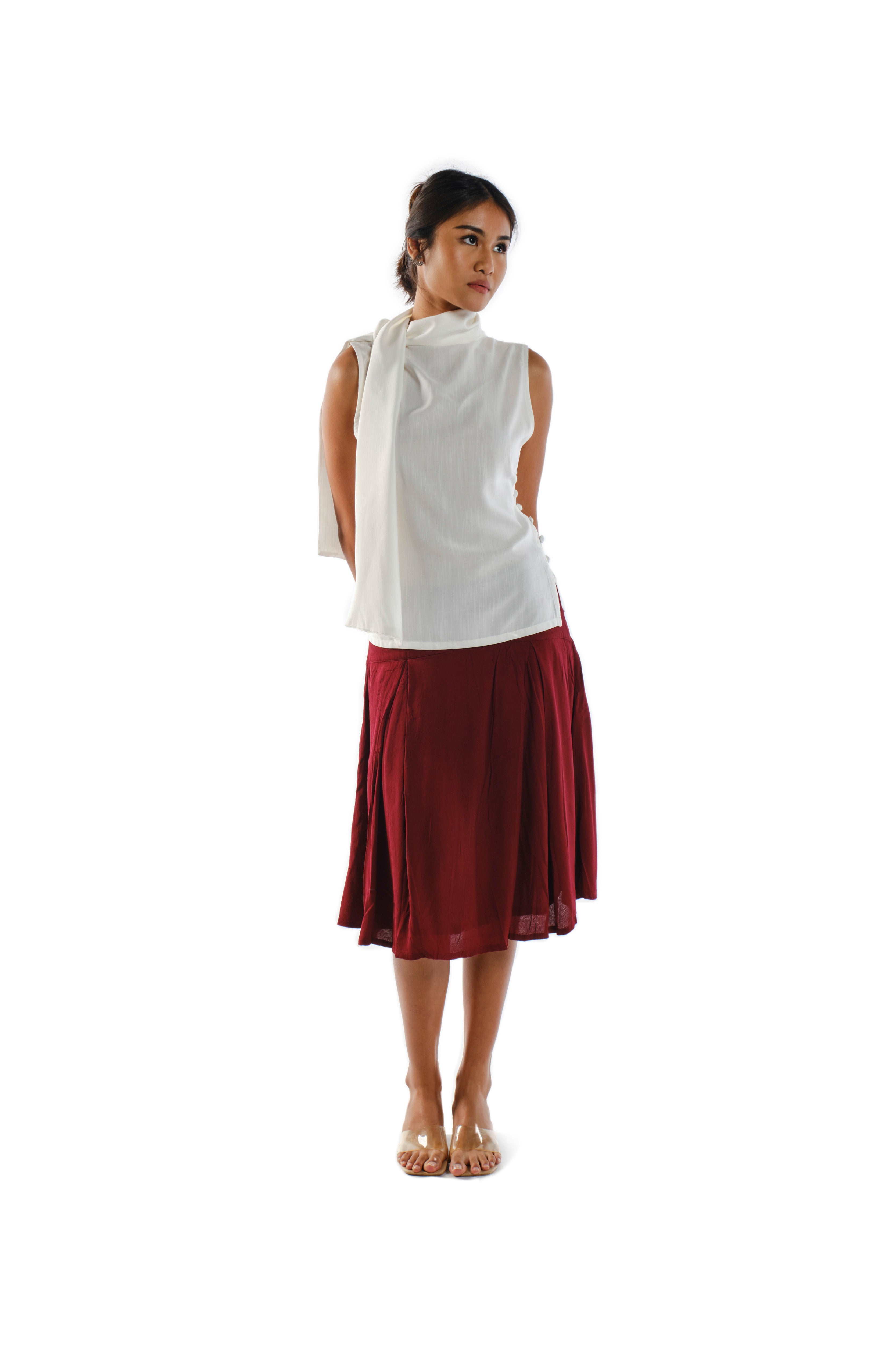 Viscose Midi Skirt
