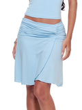 Viscose Spandex Petal Mini Skirt