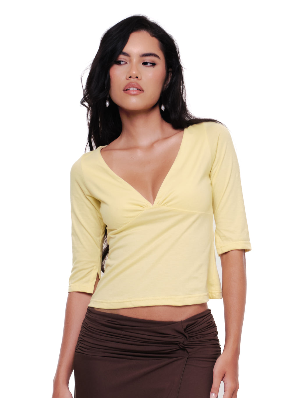Cotton V Neck Half Sleeve