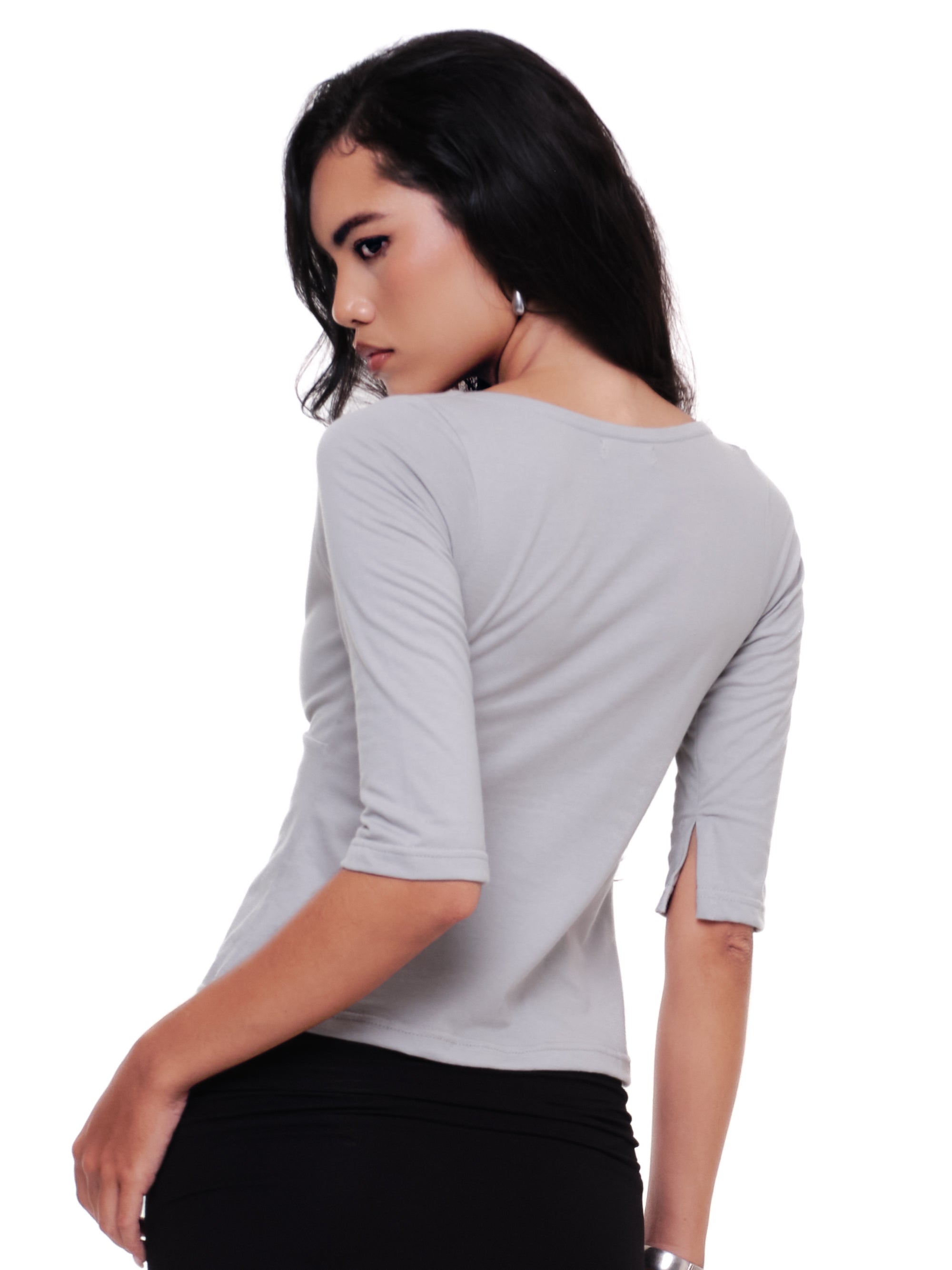 Cotton V Neck Half Sleeve